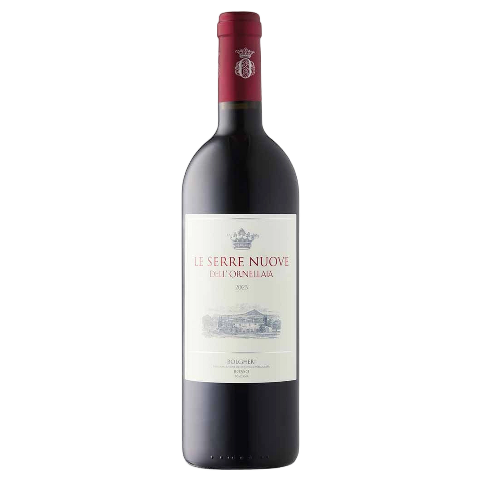 A bottle of Le Serre Nuove Dell ’Ornellaia 2023 3000ml Red Wine
