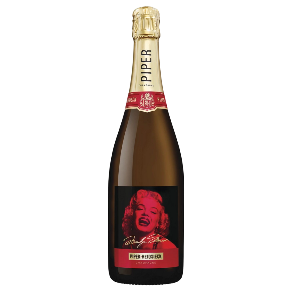 A bottle of Piper Heidsieck Brut Marilyn Reims NV 750ml Sparkling Wine