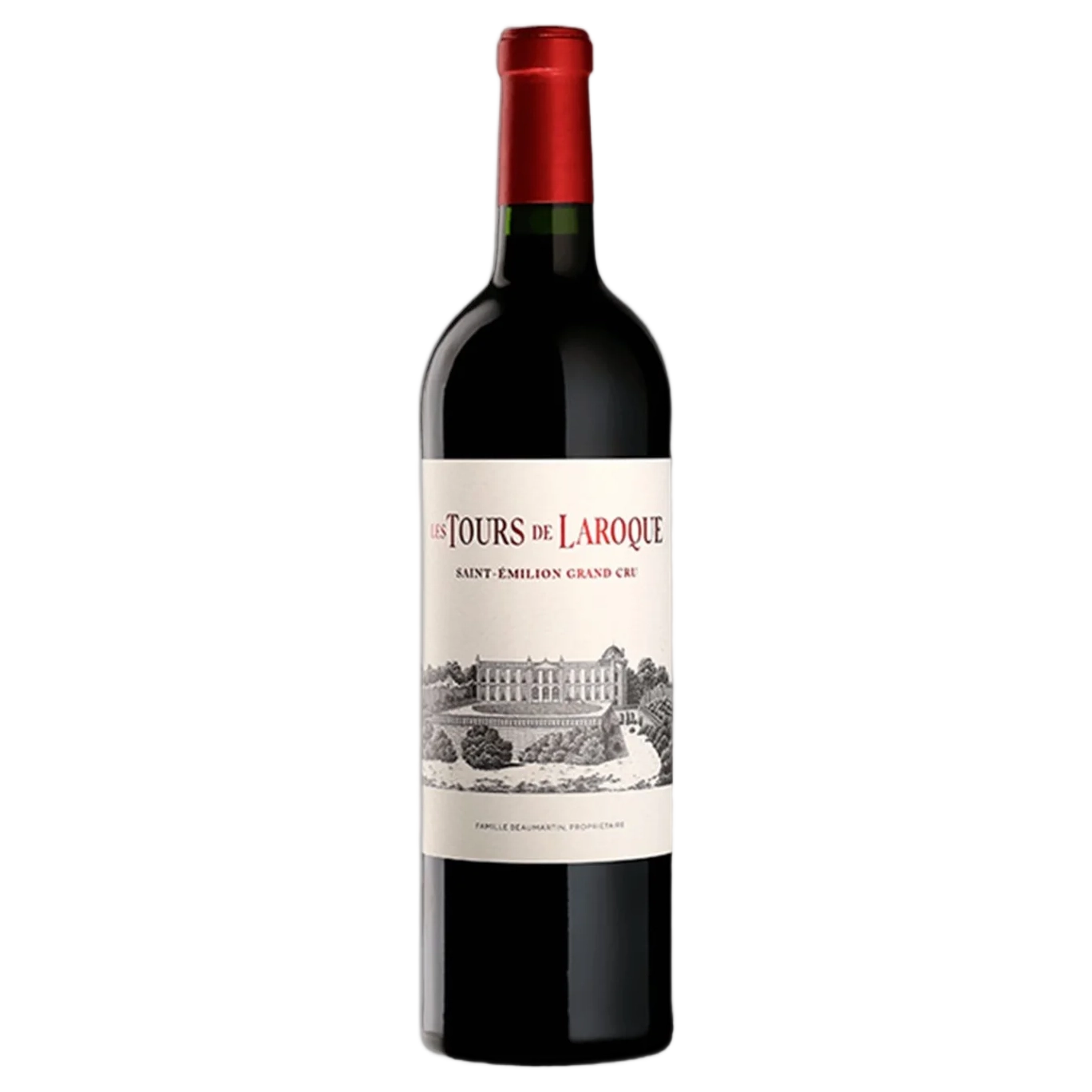 A bottle of Les Tours De Laroque 2021 750ml Red Wine