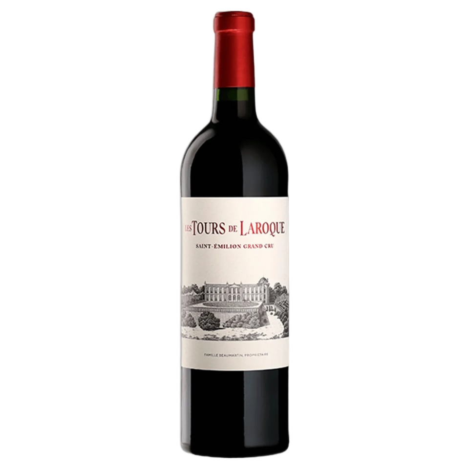 A bottle of Les Tours De Laroque 2021 750ml Red Wine