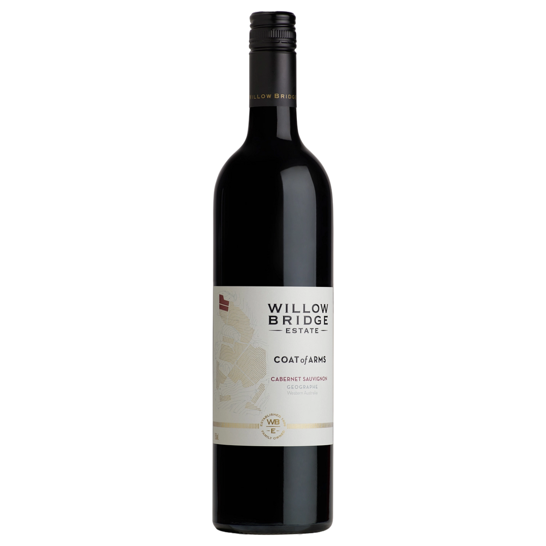 A bottle of Willow Bridge Coat of Arms Cabernet Sauvignon 2022 750ml Red Wine