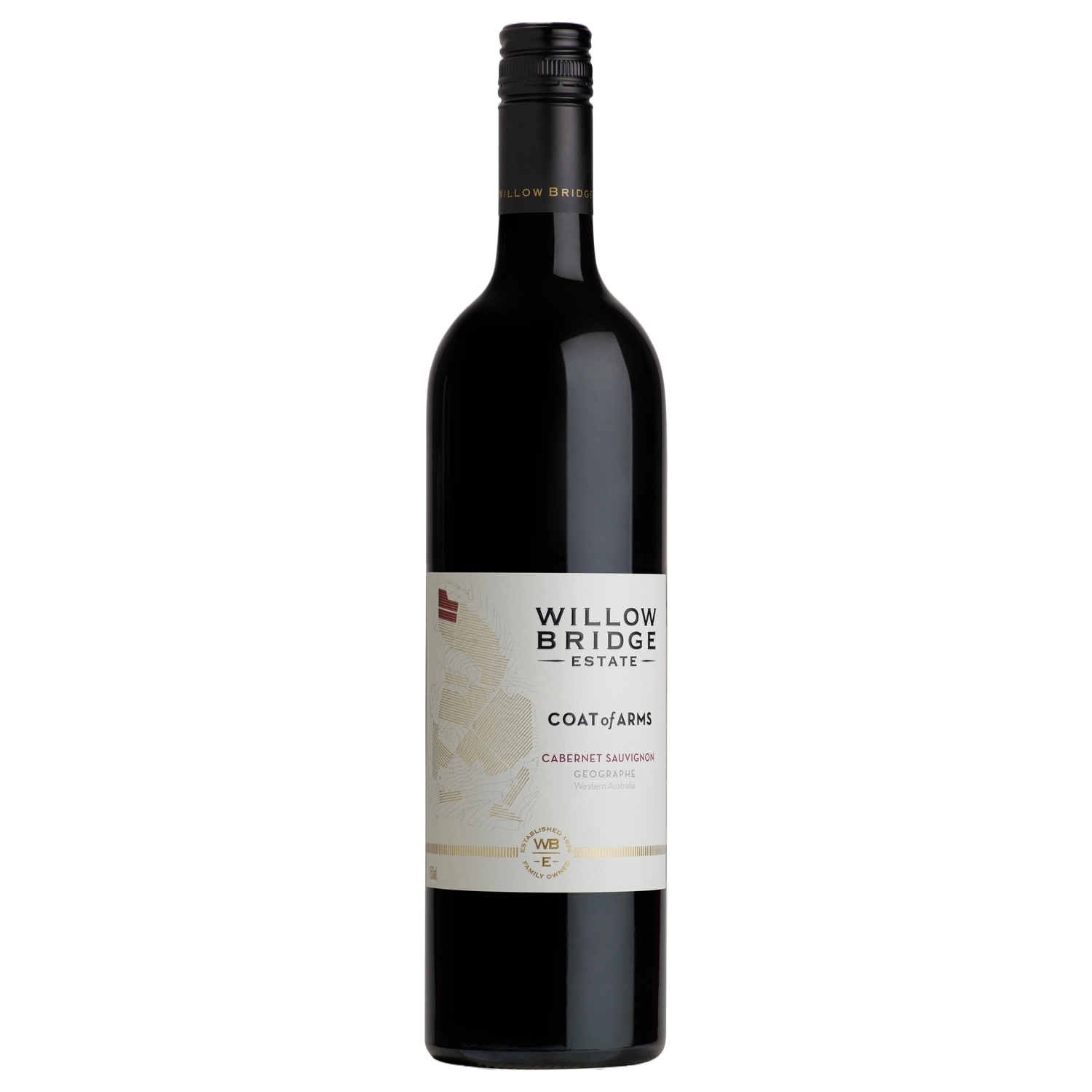 A bottle of Willow Bridge Coat of Arms Cabernet Sauvignon 2022 750ml Red Wine