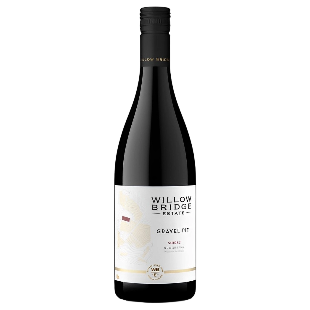 A bottle of Willow Bridge Gravel Pit Shiraz 2024 750ml Red Wine