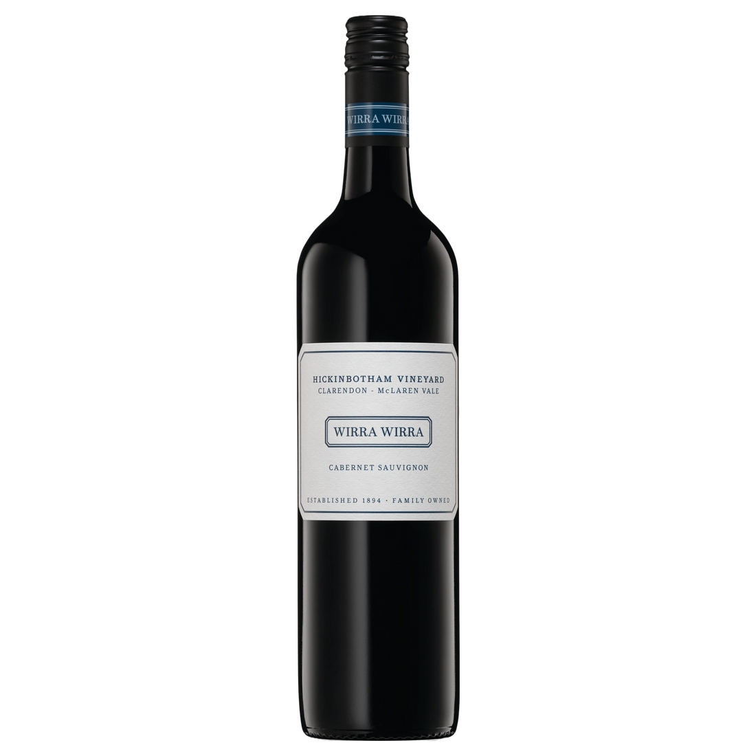 A bottle of Wirra Wirra Single Vineyard Hickinbotham Cabernet Sauvignon 2025 750ml Red Wine