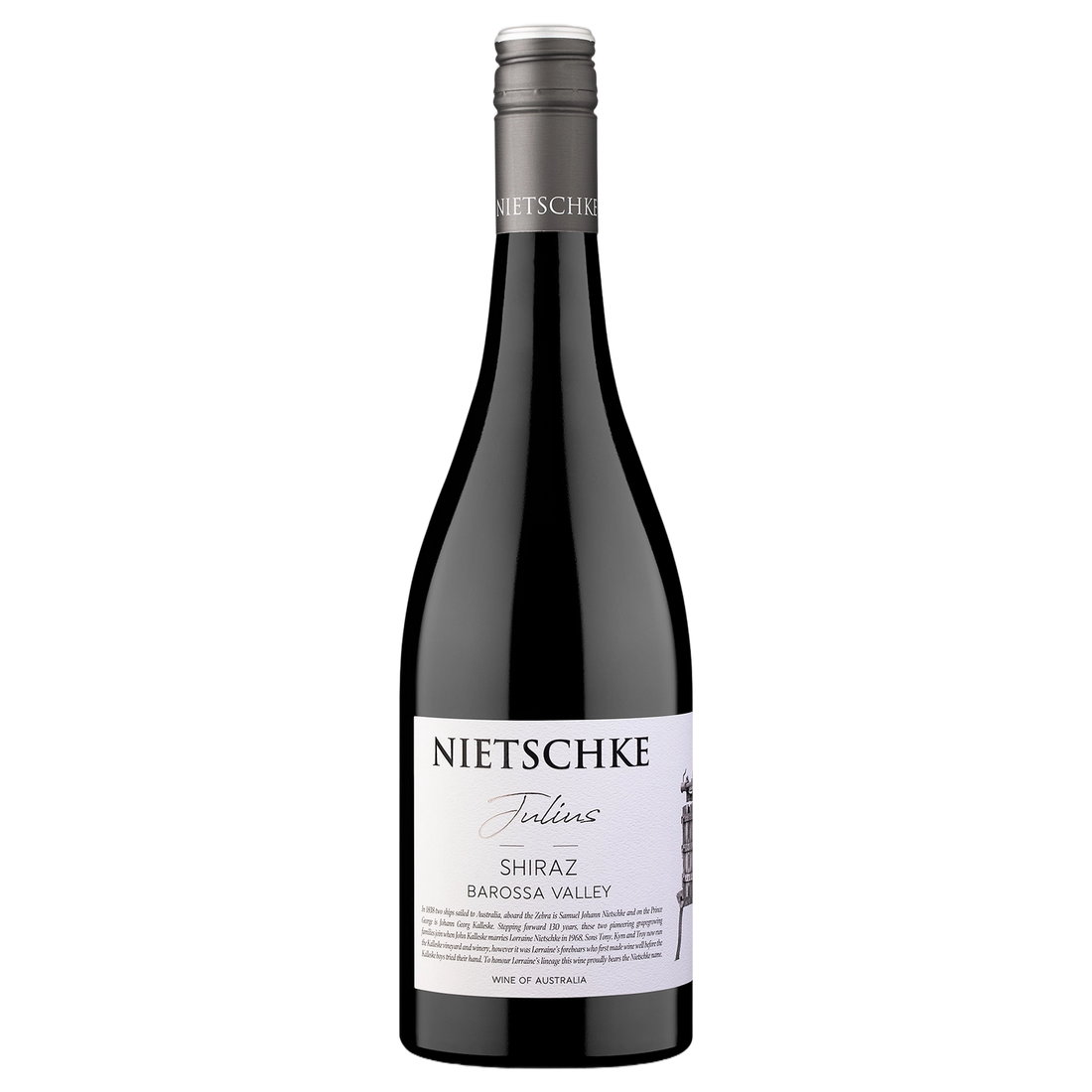 A bottle of Nietschke Julius Shiraz 2025 750ml Red Wine