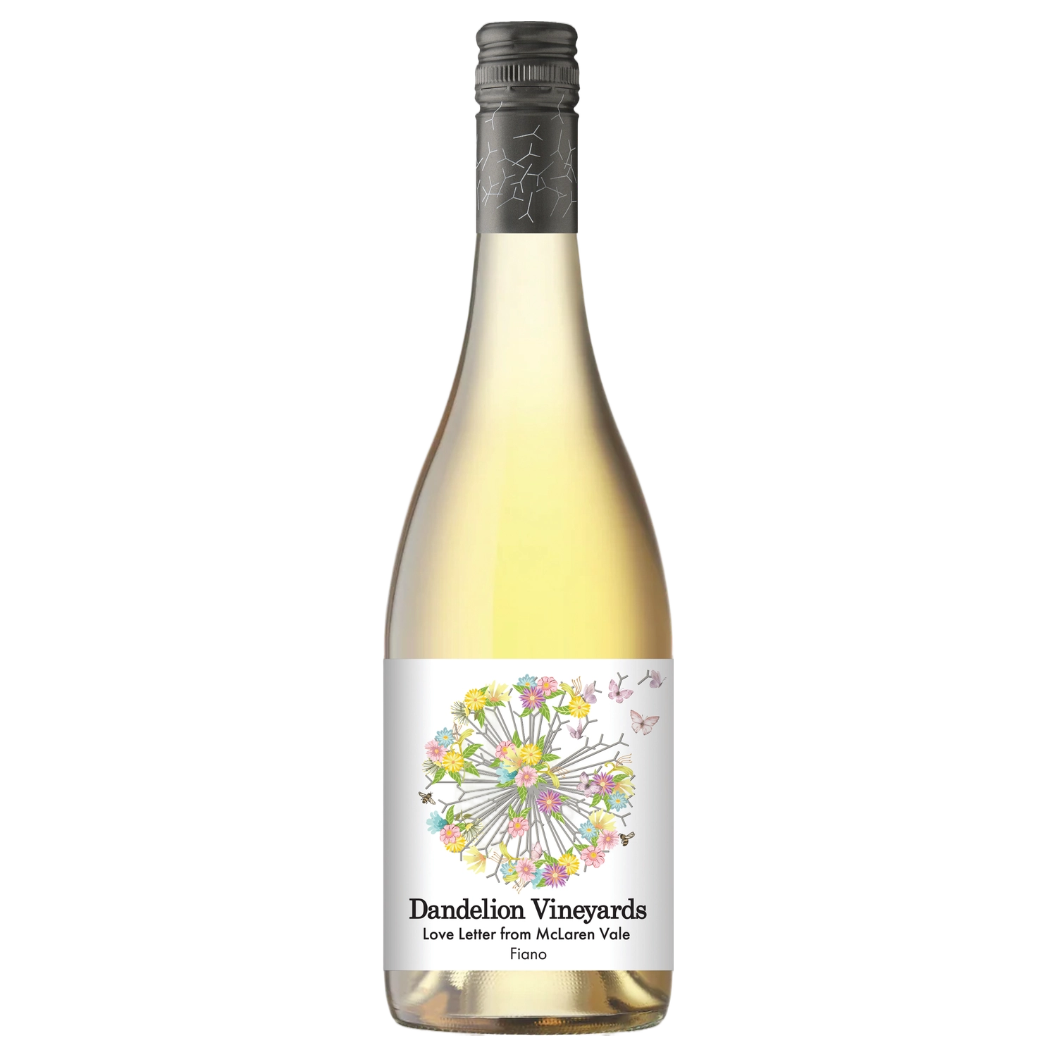A bottle of Dandelion Vineyards Love Letter from McLaren Vale Fiano 2025 750ml White Wine