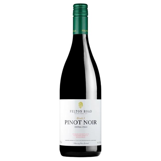 A bottle of Felton Road Block 3 Pinot Noir 2025 750ml Red Wine