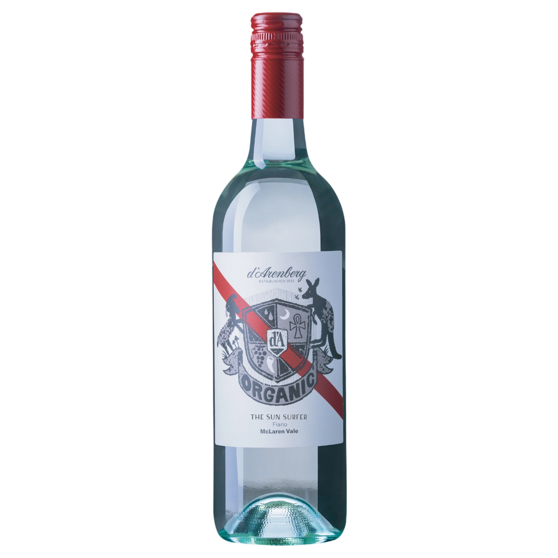A bottle of d'Arenberg The Sun Surfer Fiano 2025 750ml White Wine