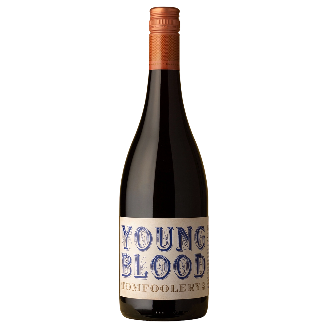 A bottle of Tomfoolery Young Blood Grenache 2024 750ml Red Wine
