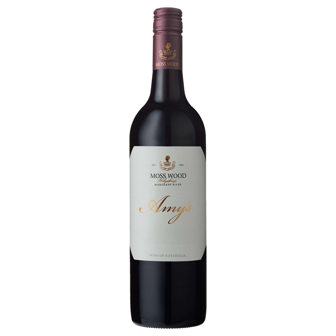 A bottle of Moss Wood Amys Cabernet Blend 2025 750ml Red Wine