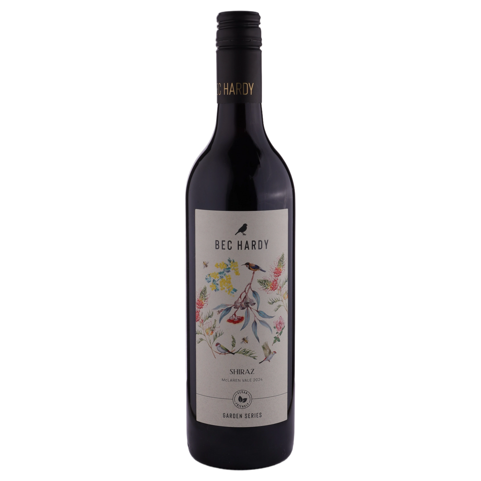 A bottle of Bec Hardy Garden Series Shiraz 2024 750ml Red Wine