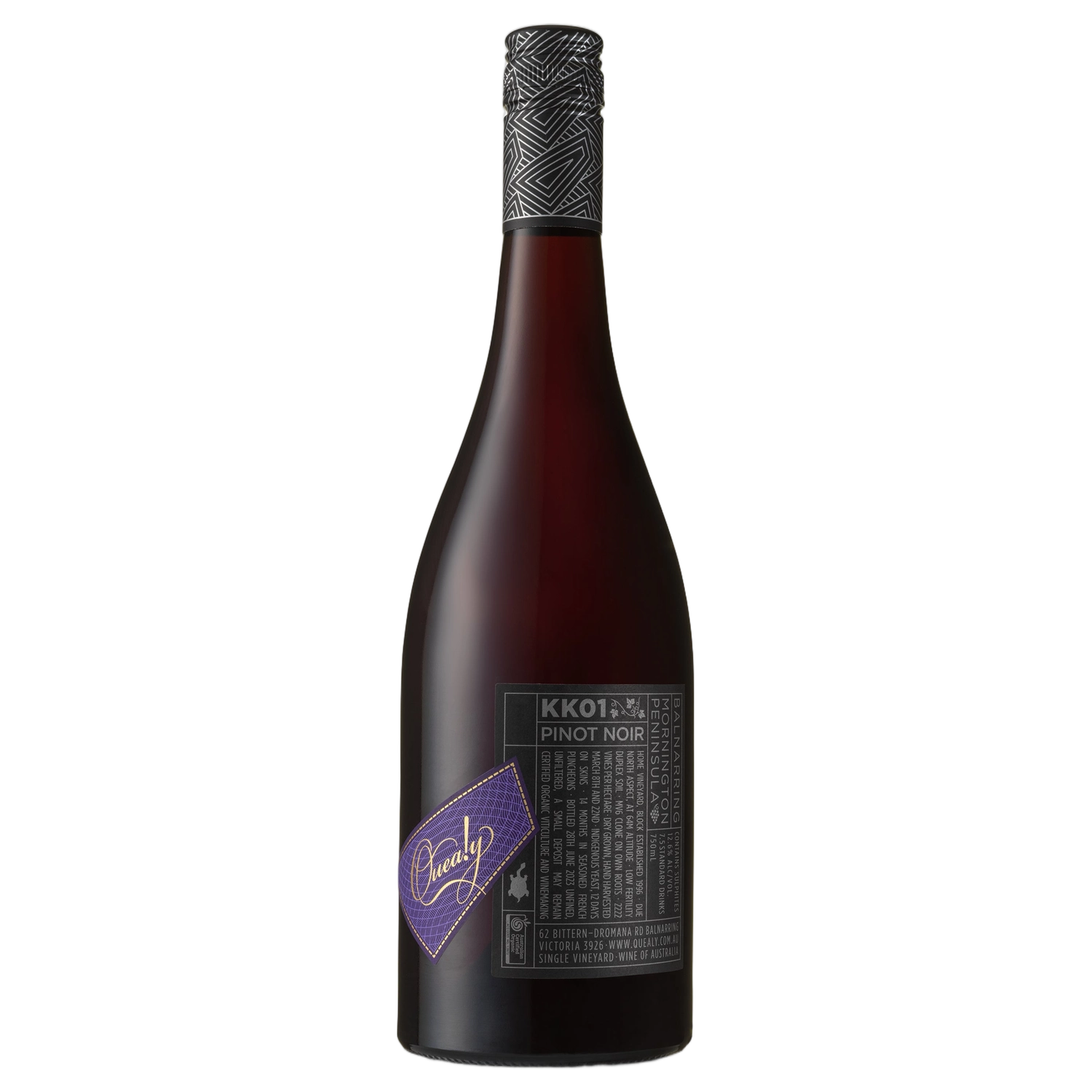 A bottle of Quealy KK01 Pinot Noir 2025 750ml Red Wine