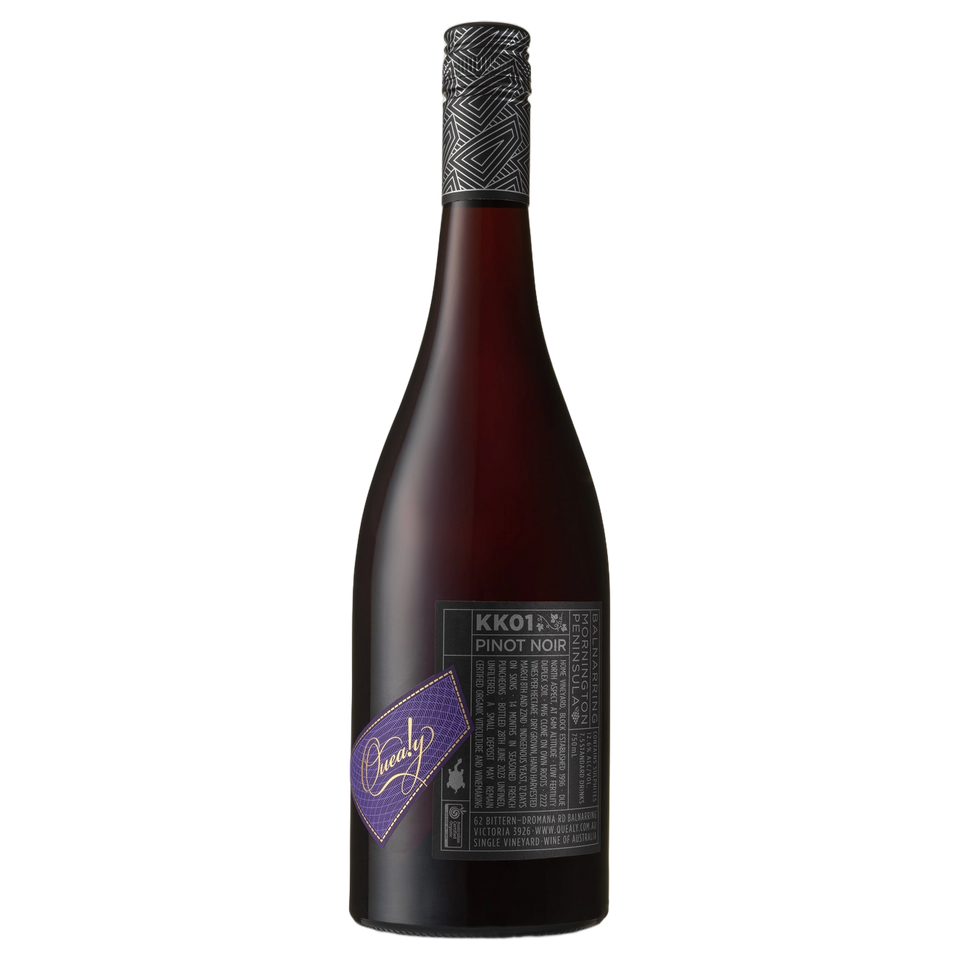 A bottle of Quealy KK01 Pinot Noir 2025 750ml Red Wine