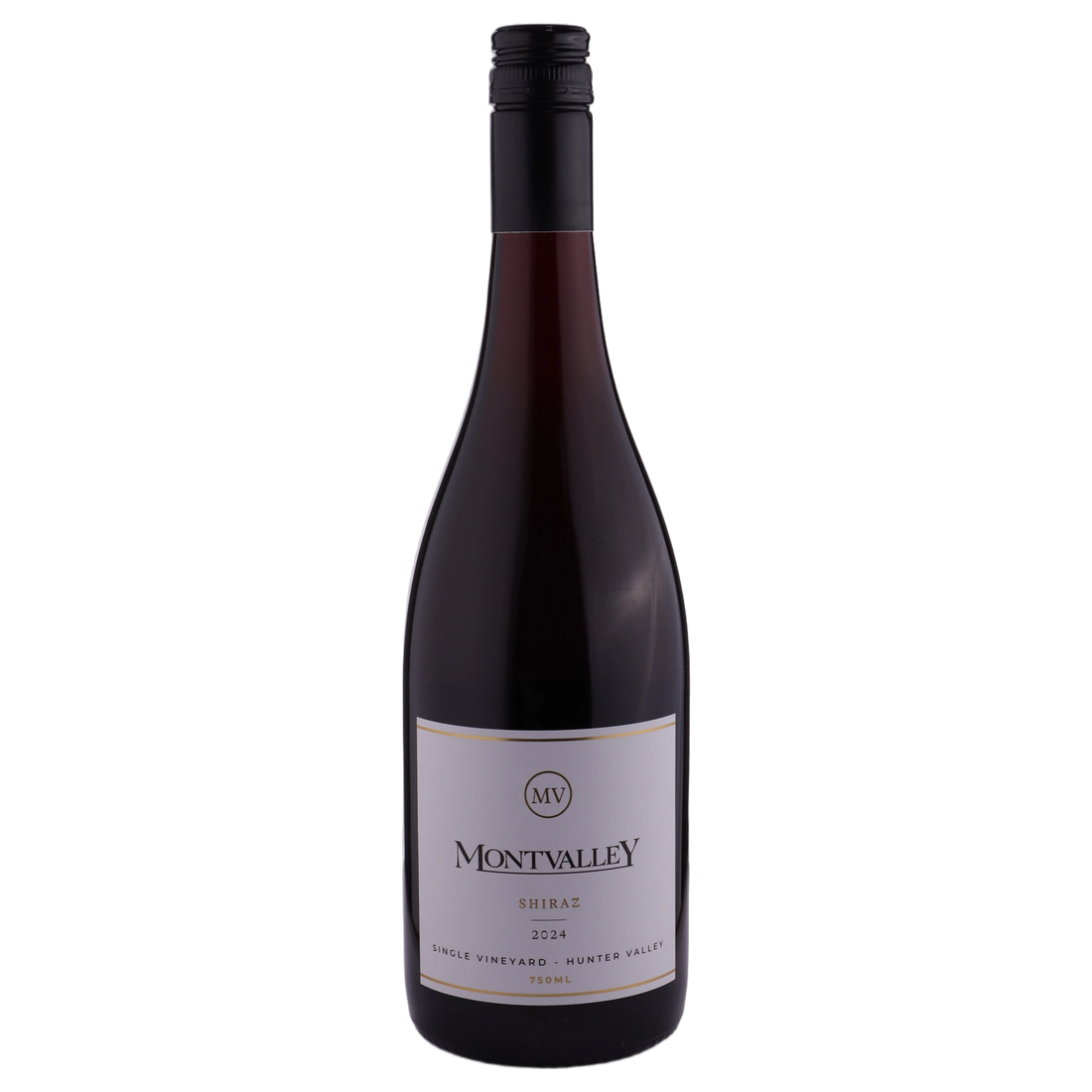 A bottle of Montvalley HV Single Vineyard Shiraz 2024 750ml Red Wine