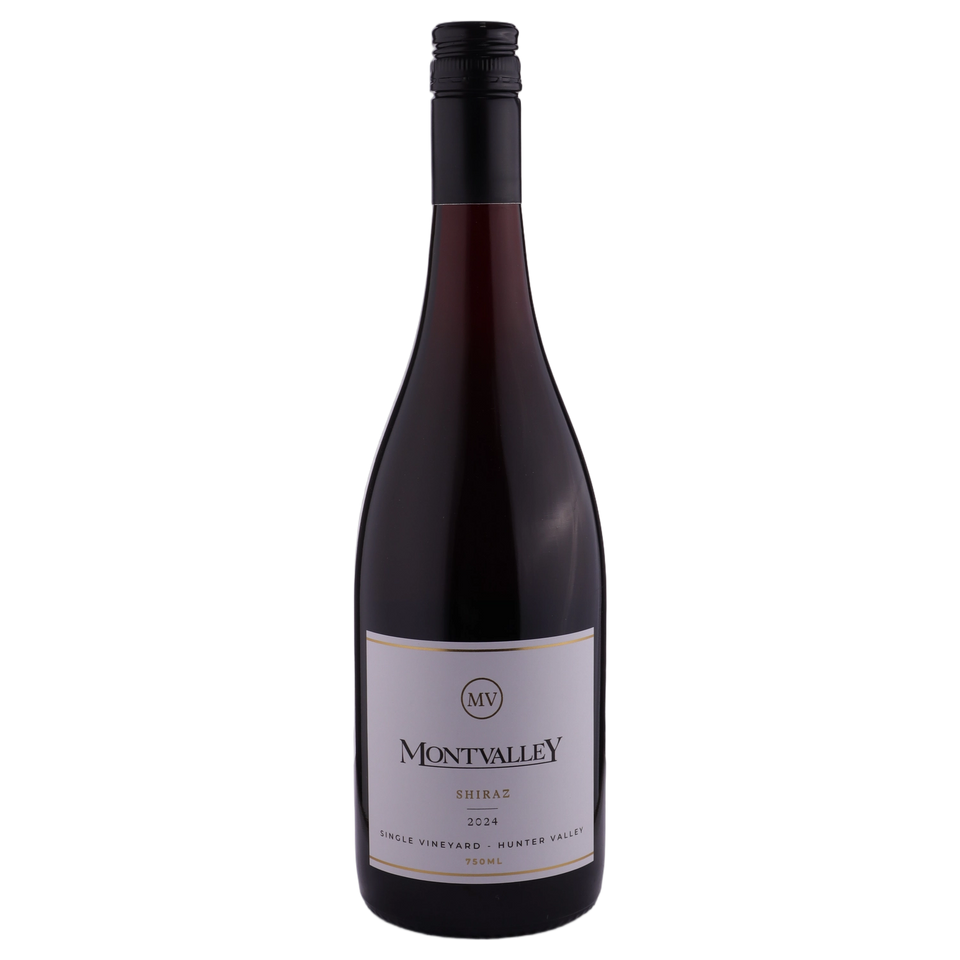 A bottle of Montvalley HV Single Vineyard Shiraz 2024 750ml Red Wine