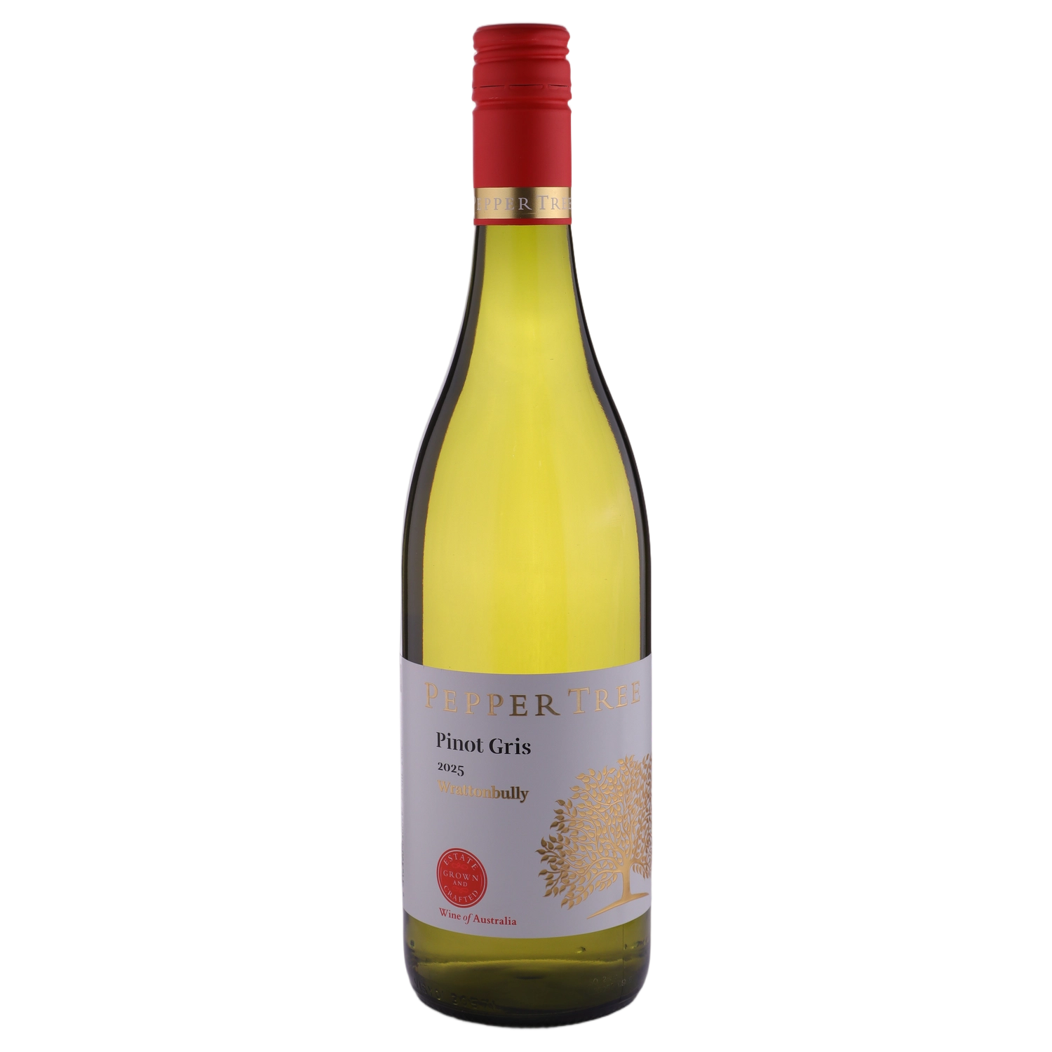 A bottle of Pepper Tree Pinot Gris 2025 750ml White Wine