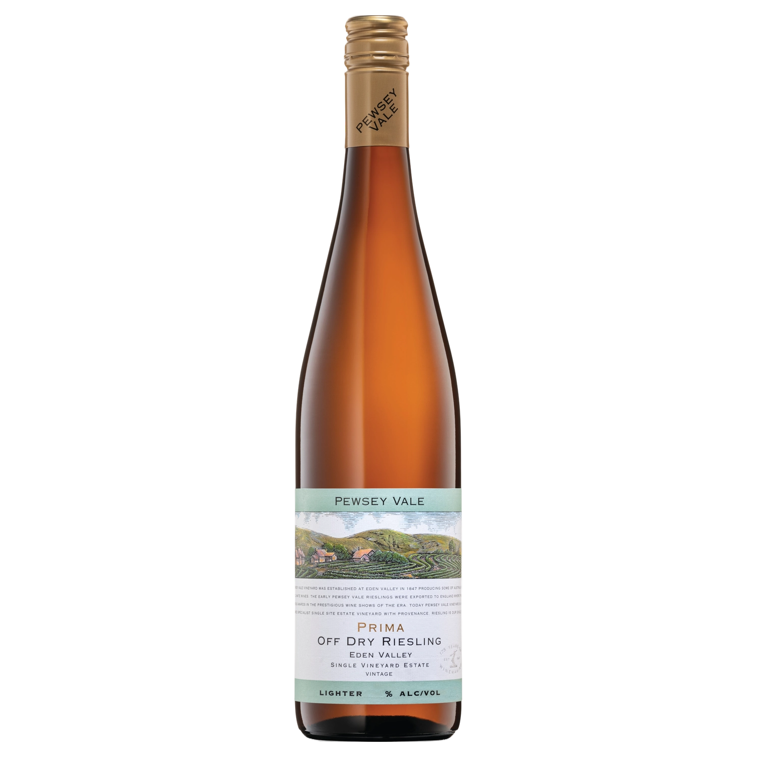 A bottle of Pewsey Vale Vineyard Prima Riesling 2026 750ml White Wine