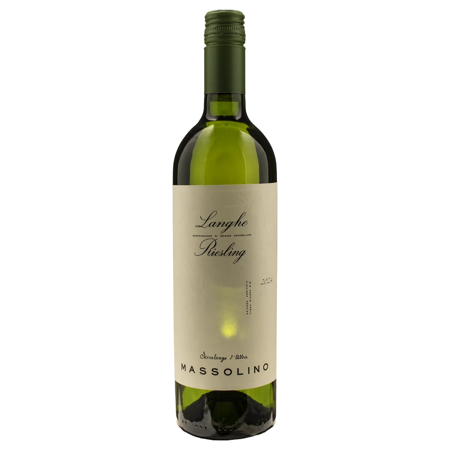 A bottle of Massolino Langhe Riesling 2024 750ml White Wine