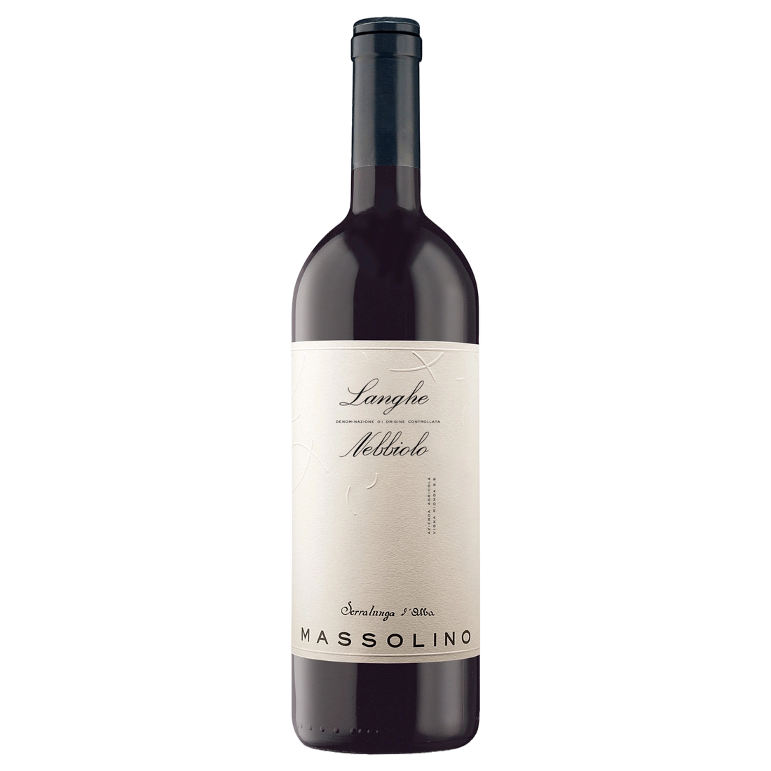 A bottle of Massolino Langhe Nebbiolo 2024 375ml Red Wine