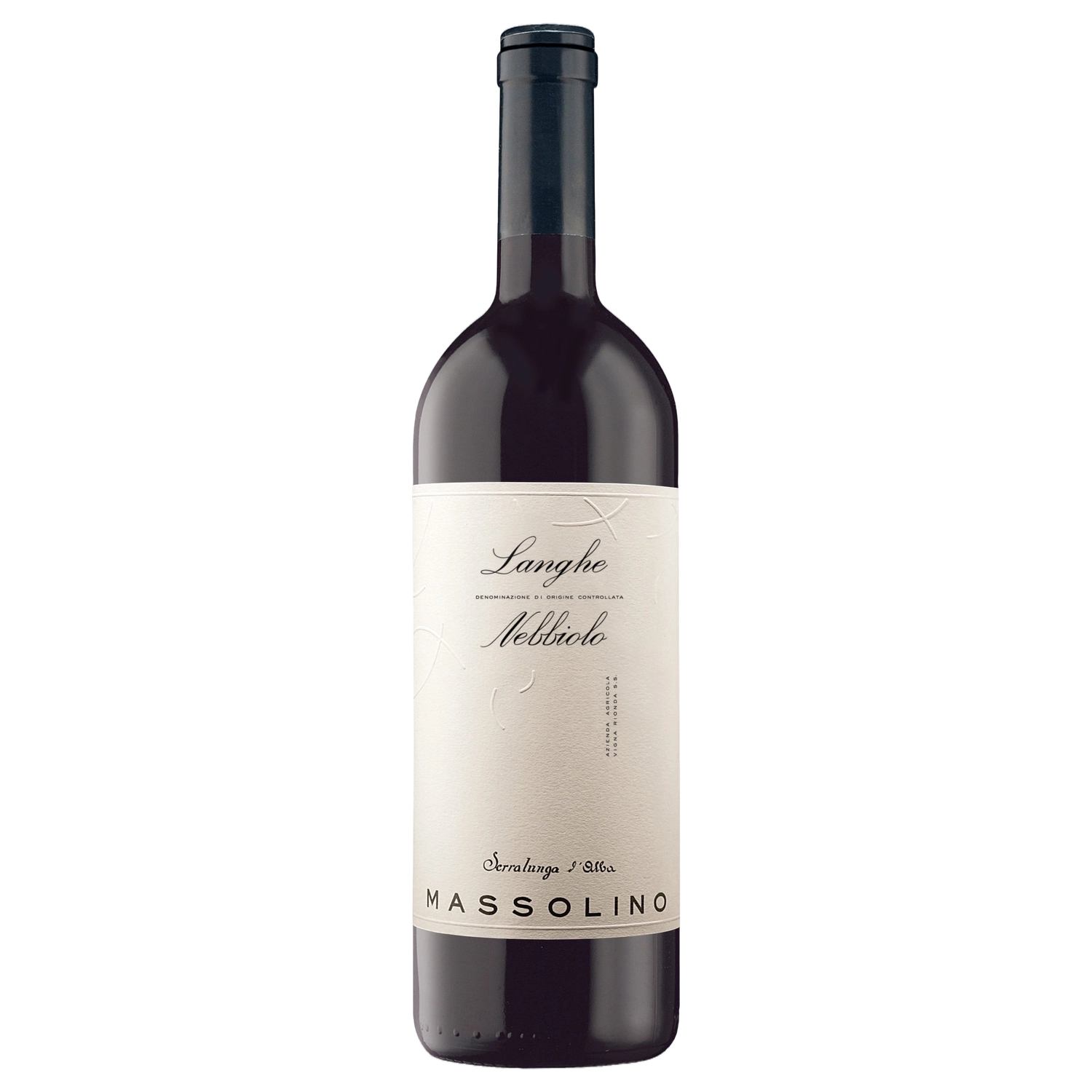 A bottle of Massolino Langhe Nebbiolo 2024 375ml Red Wine