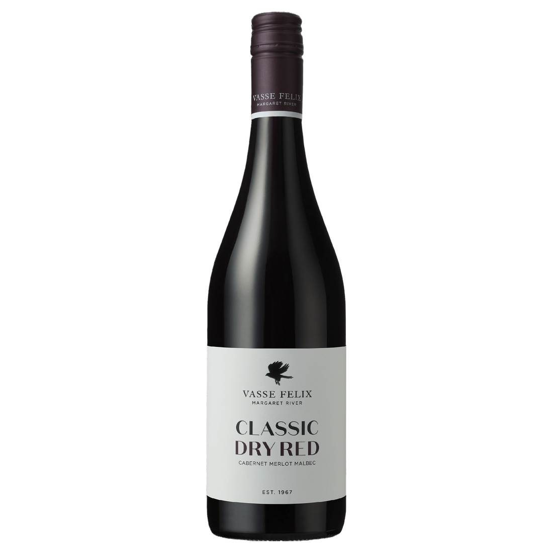 A bottle of Vasse Felix Classic Dry Red 2025 750ml Red Wine