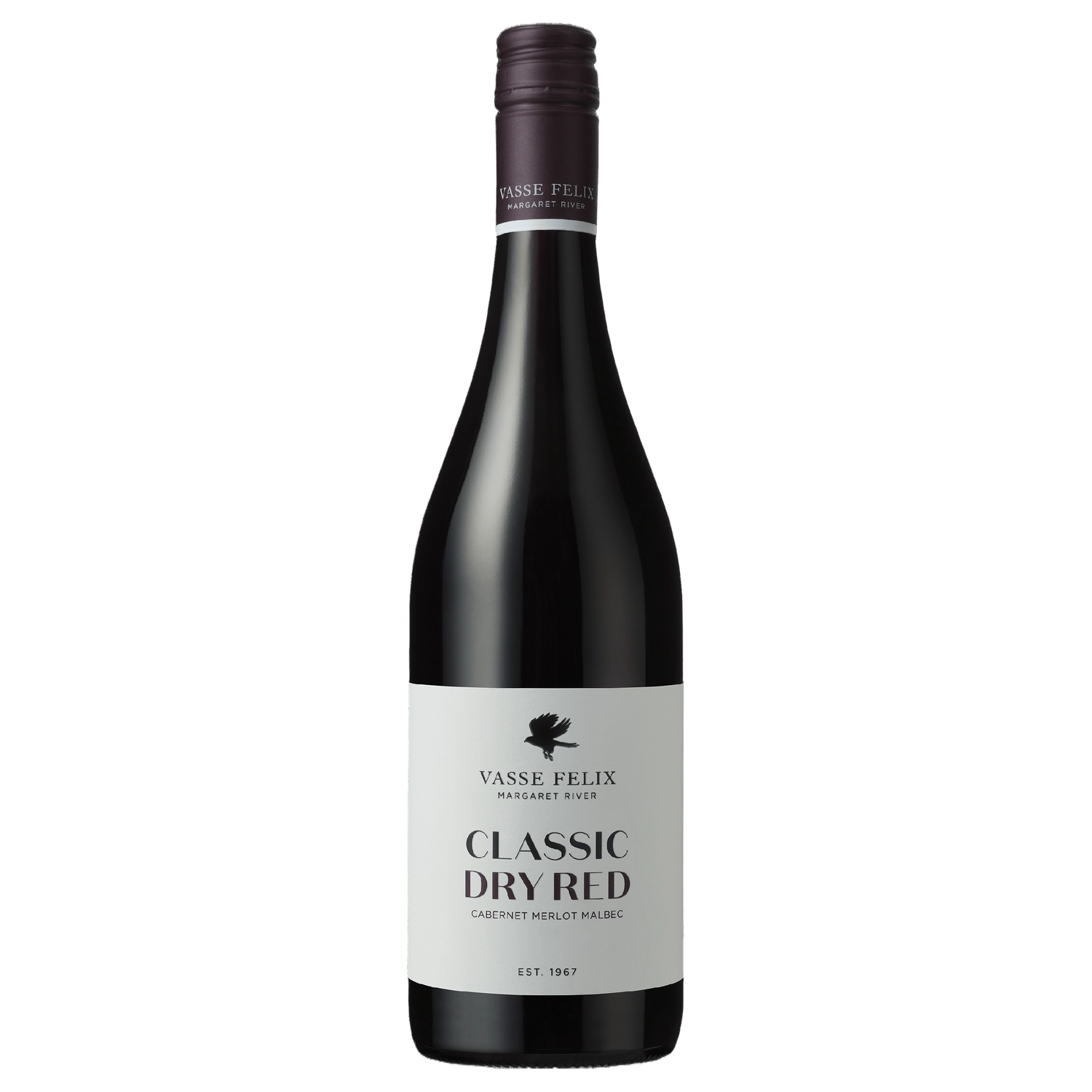 A bottle of Vasse Felix Classic Dry Red 2025 750ml Red Wine