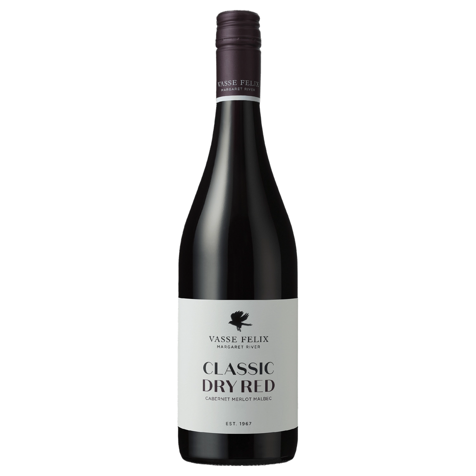 A bottle of Vasse Felix Classic Dry Red 2025 750ml Red Wine