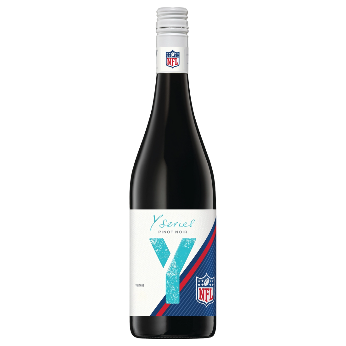 A bottle of Y Series Pinot Noir NFL Stock 2025 750ml Red Wine