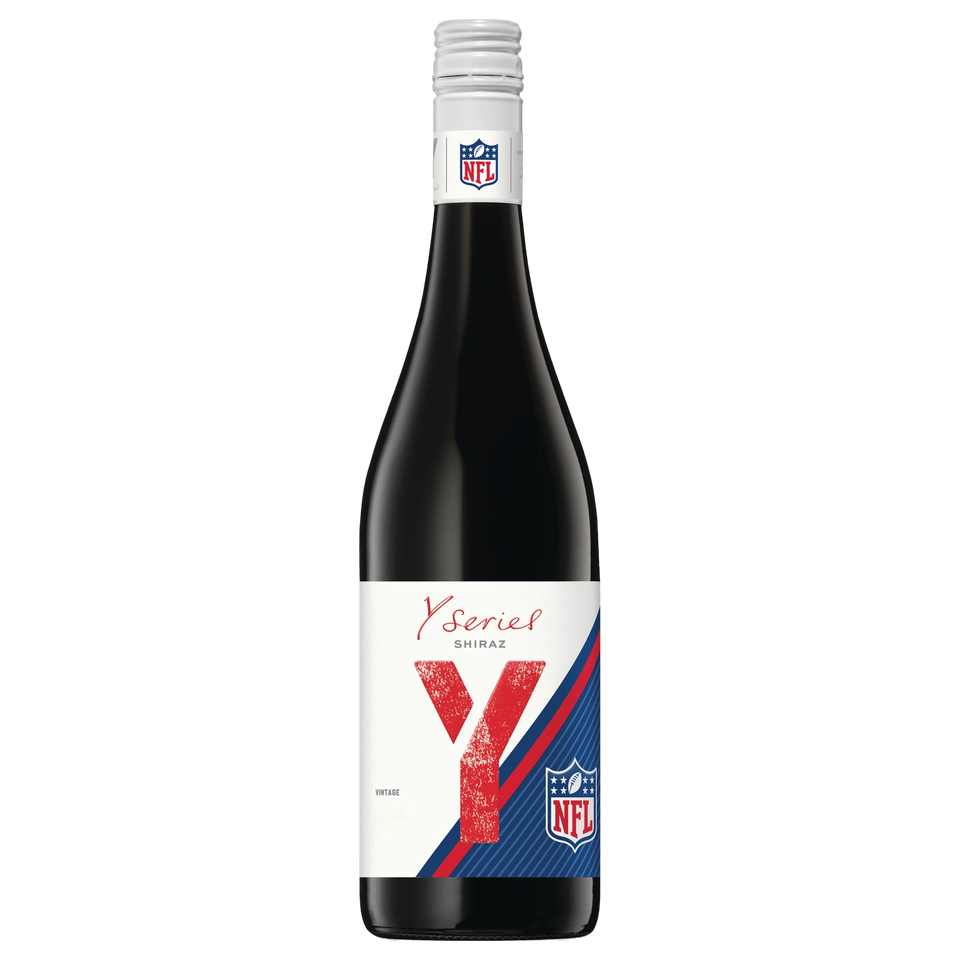 A bottle of Y Series Shiraz NFL Stock 2024 750ml Red Wine