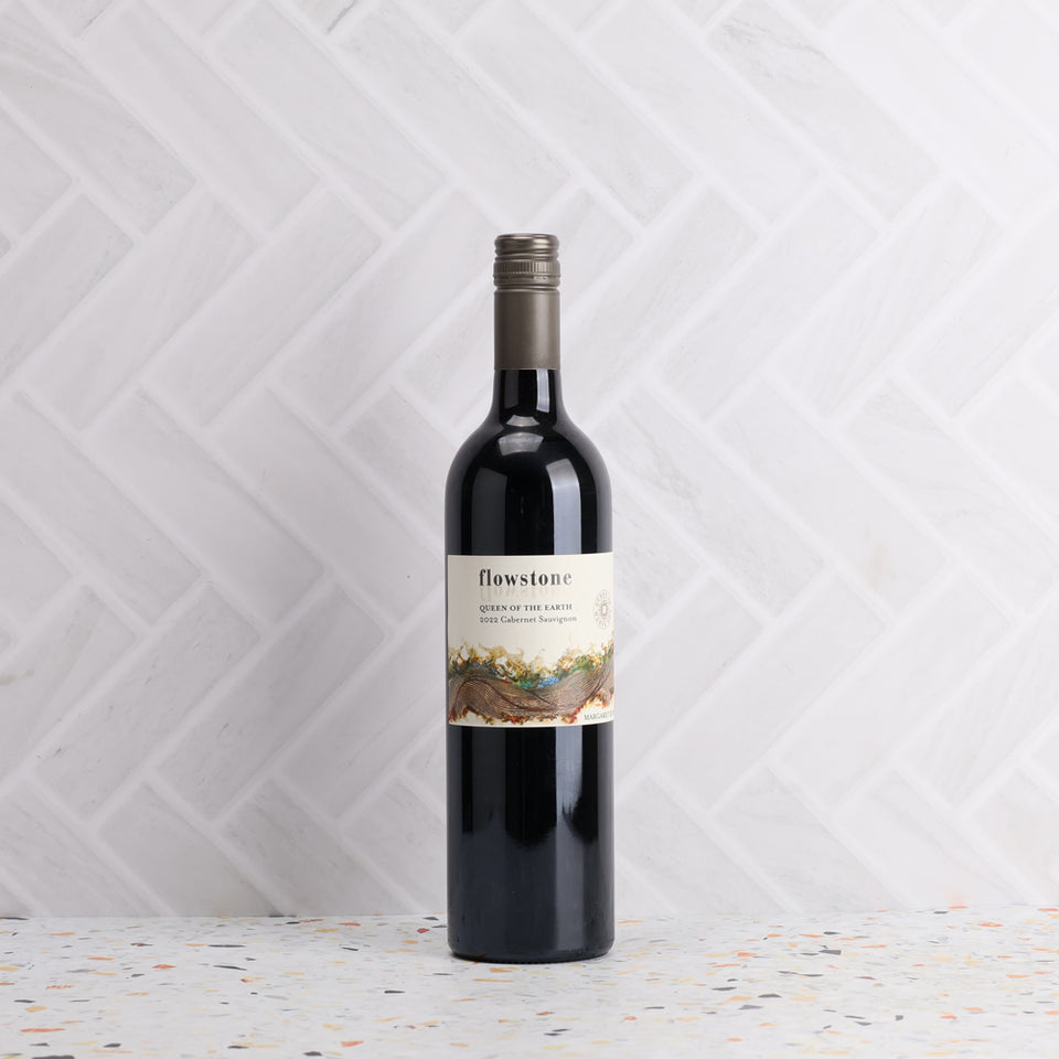 A bottle of Flowstone Queen of the Earth Cabernet Sauvignon 2022 750ml Red Wine