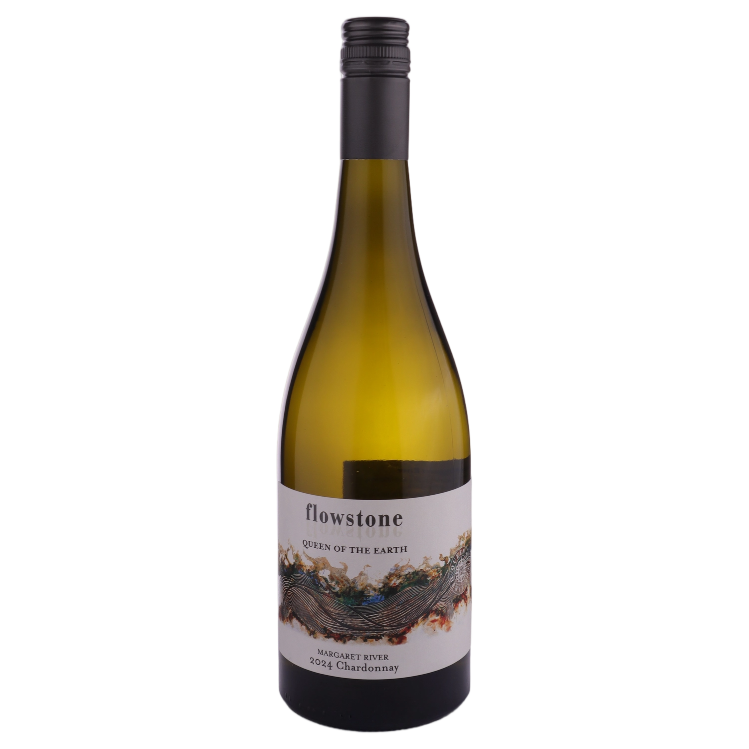 A bottle of Flowstone Queen Of the Earth Chardonnay 2024 750ml White Wine