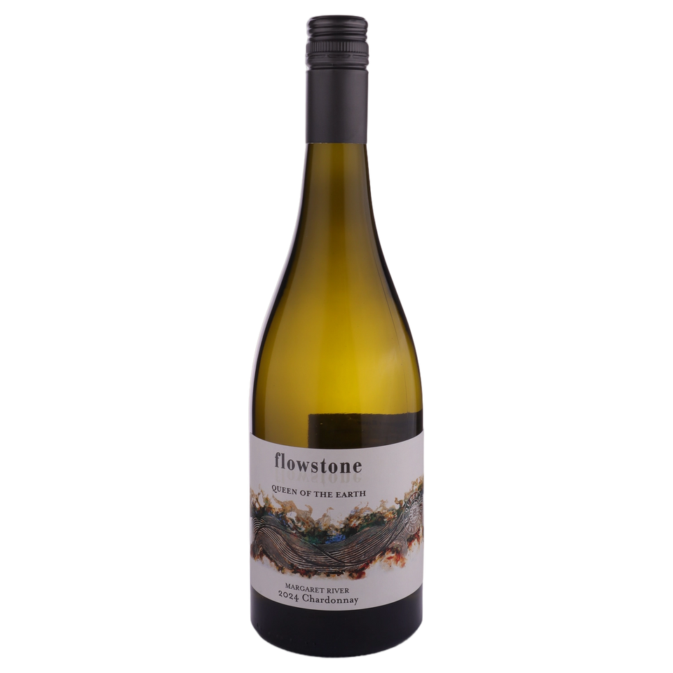 A bottle of Flowstone Queen Of the Earth Chardonnay 2024 750ml White Wine