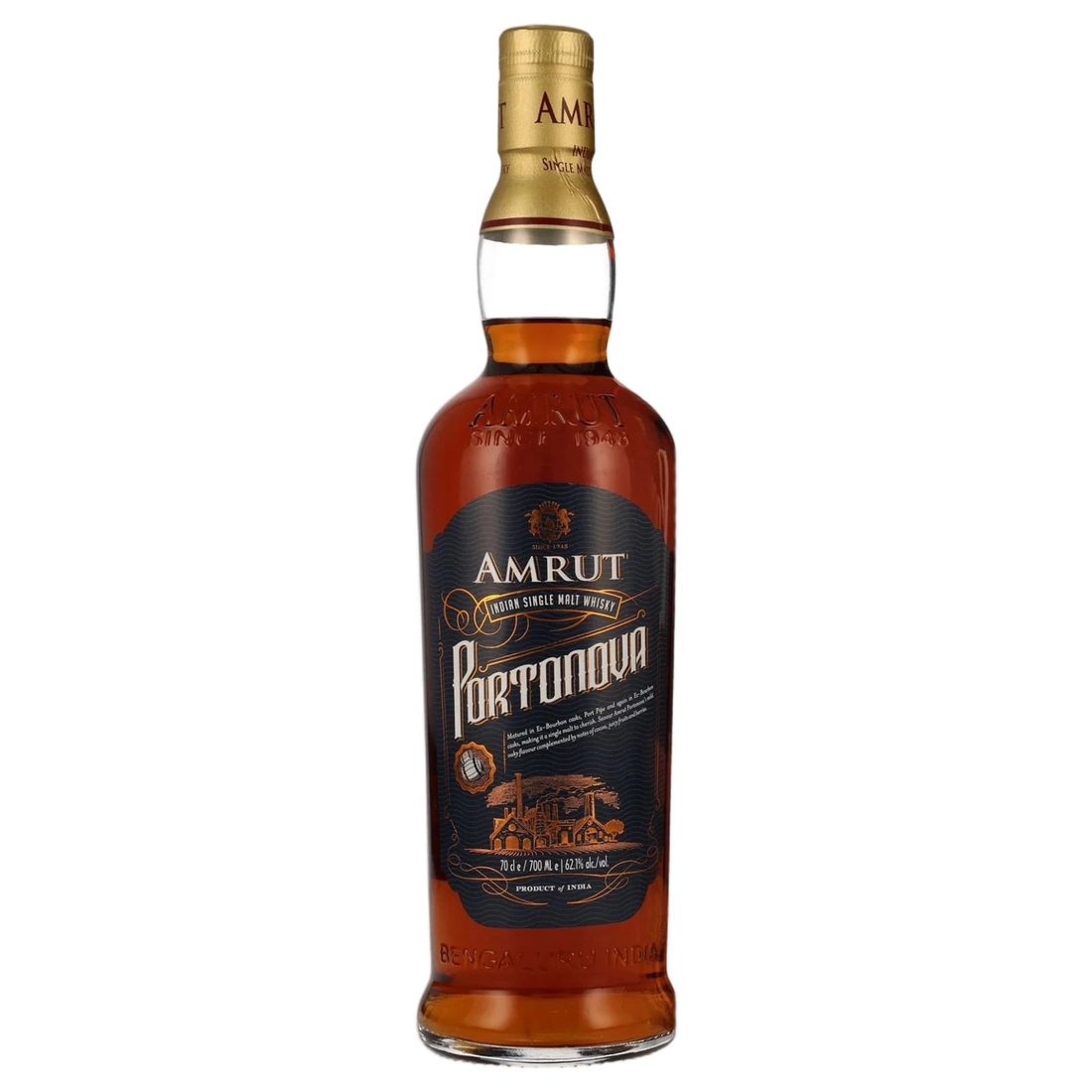 A bottle of Amrut Portonova 62.1% 700ml
