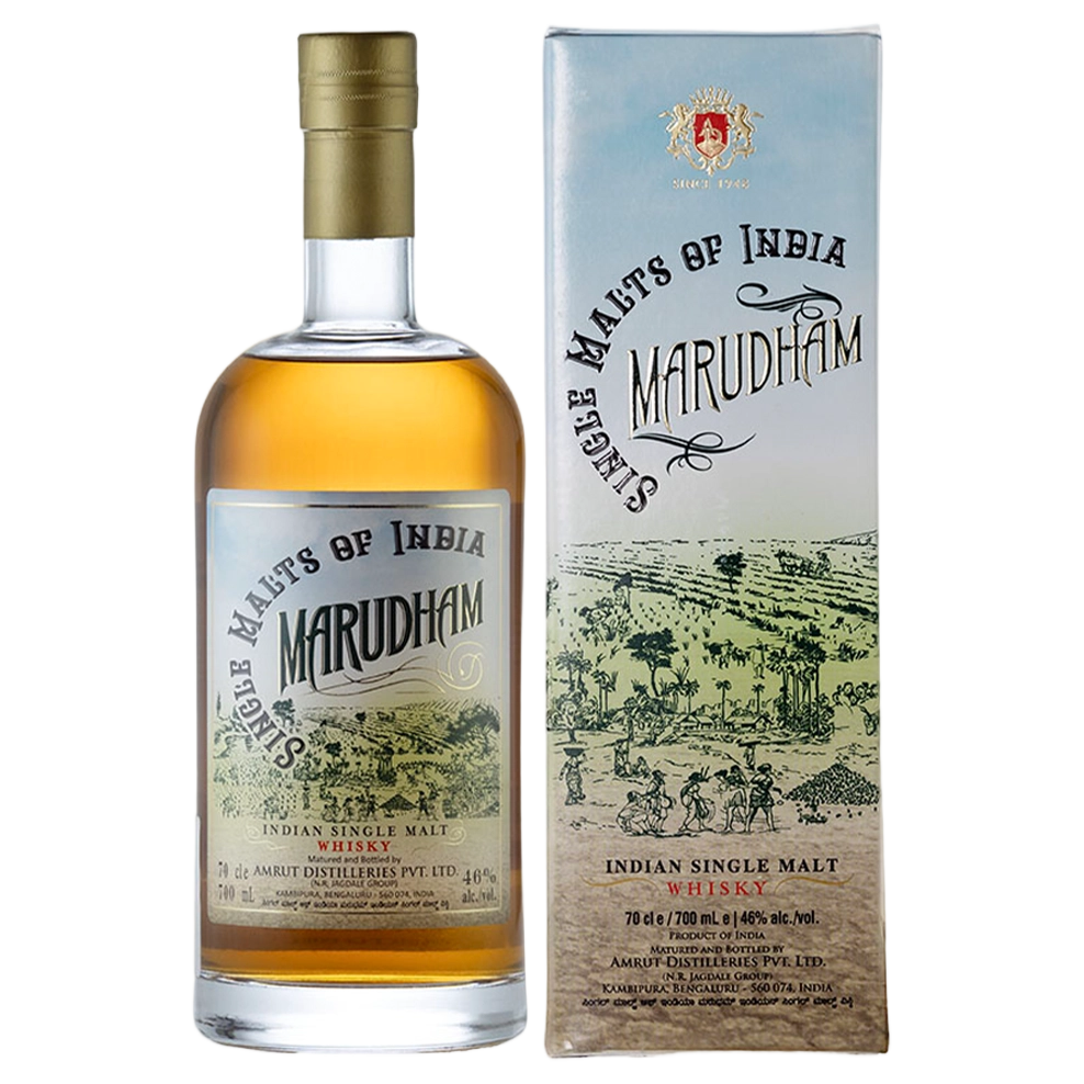 A bottle of Amrut Single Malts of India Marudham 46% 700ml