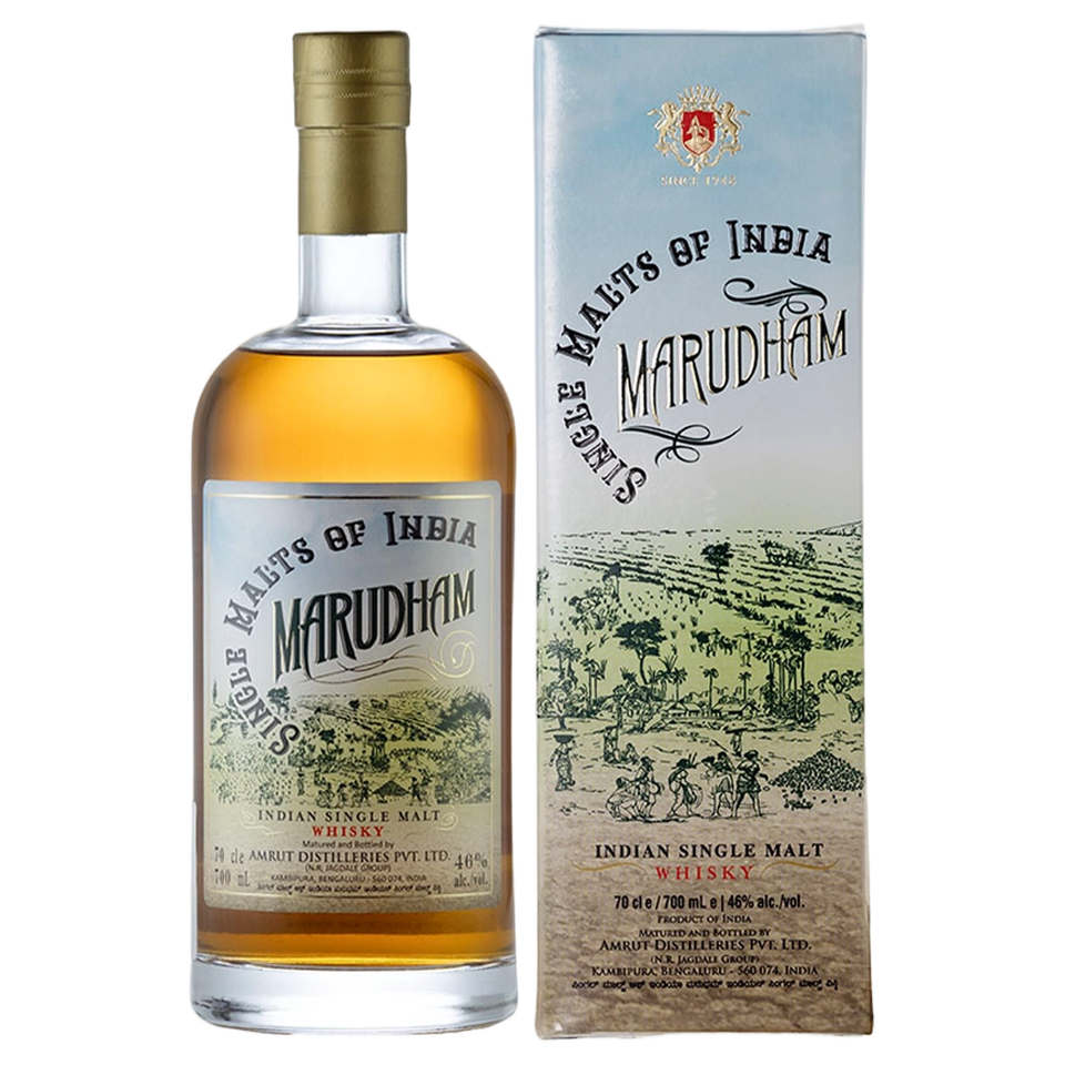 A bottle of Amrut Single Malts of India Marudham 46% 700ml