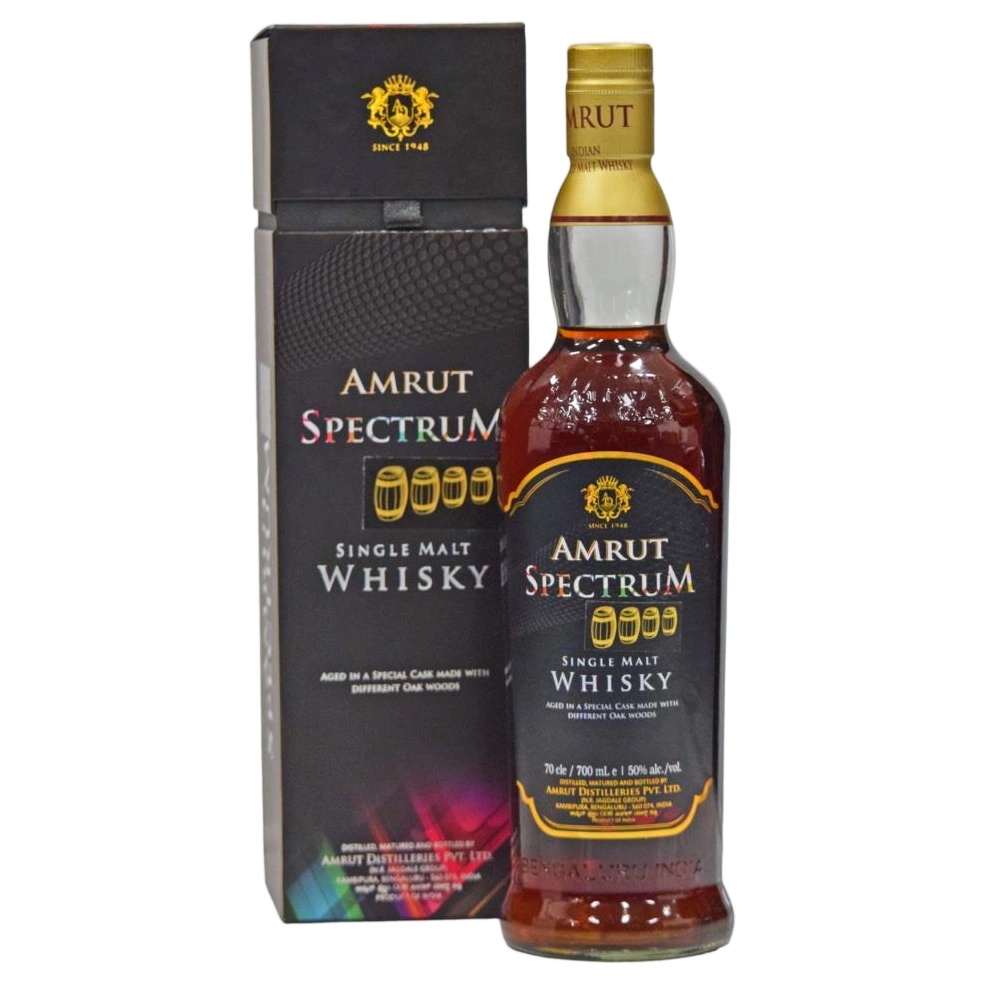 A bottle of Amrut Spectrum (4 Barrels) 50% 700ml