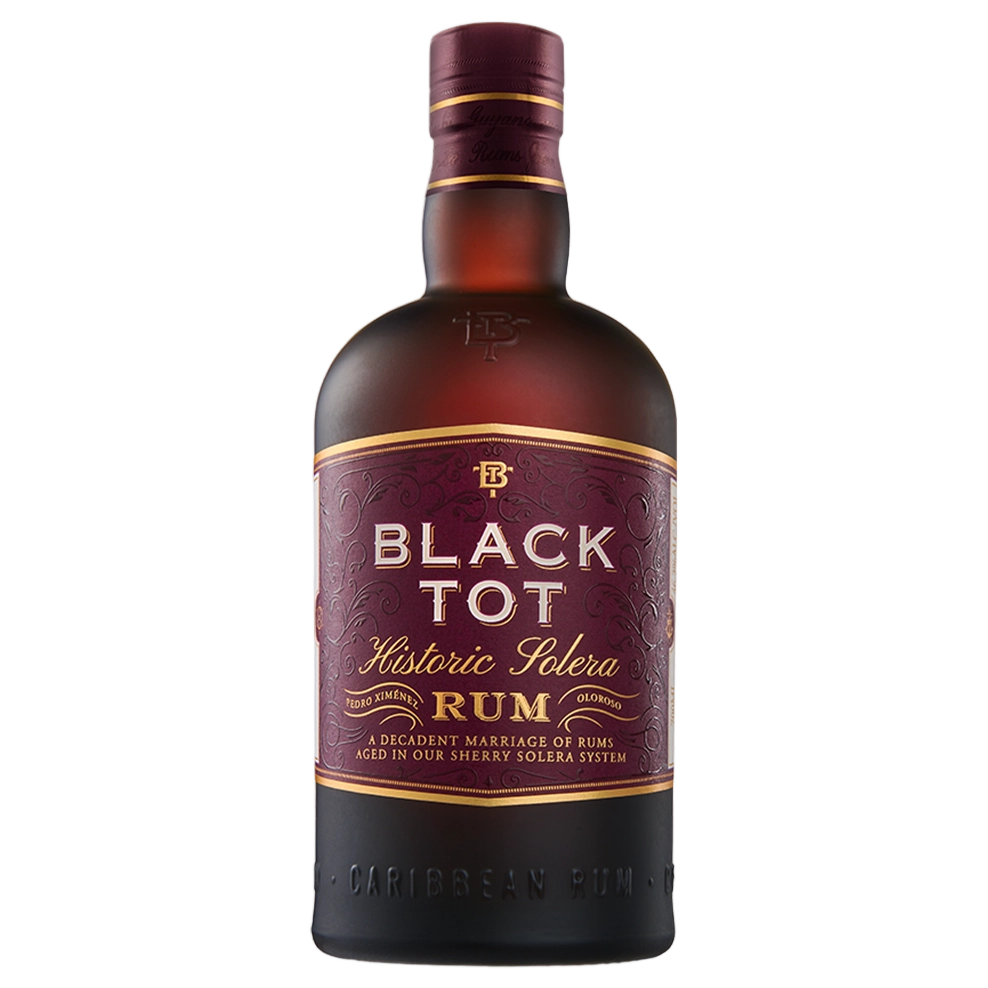 A bottle of Black Tot Rum Historic Solera 46.2% 700ml