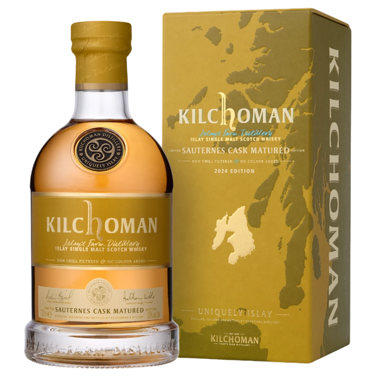 A bottle of Kilchoman Special Release Sauternes Cask 50% 700ml