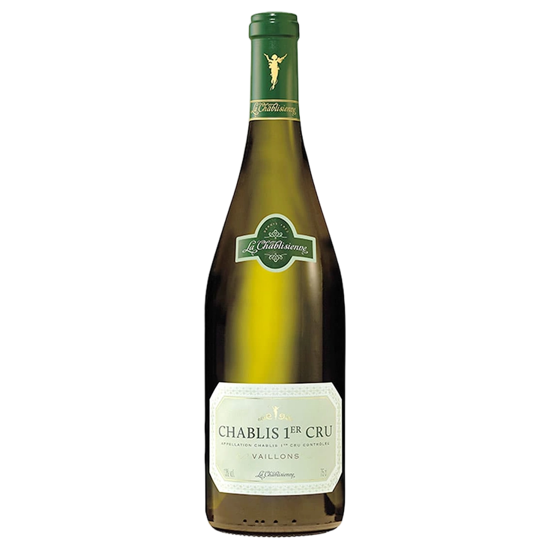 A bottle of La Chablisienne 1er Vaillon Chablis 2022 750ml White Wine