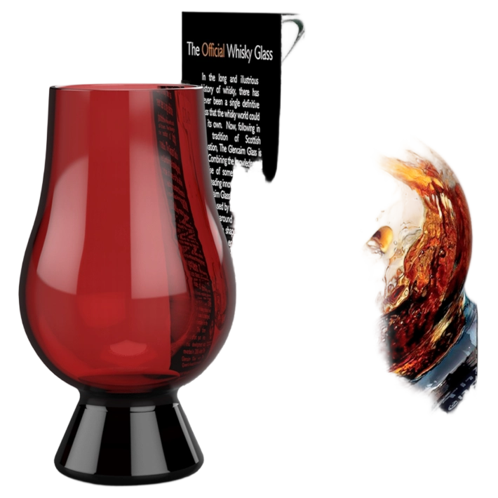 Glencairn Original RED Whisky Glass with Carton