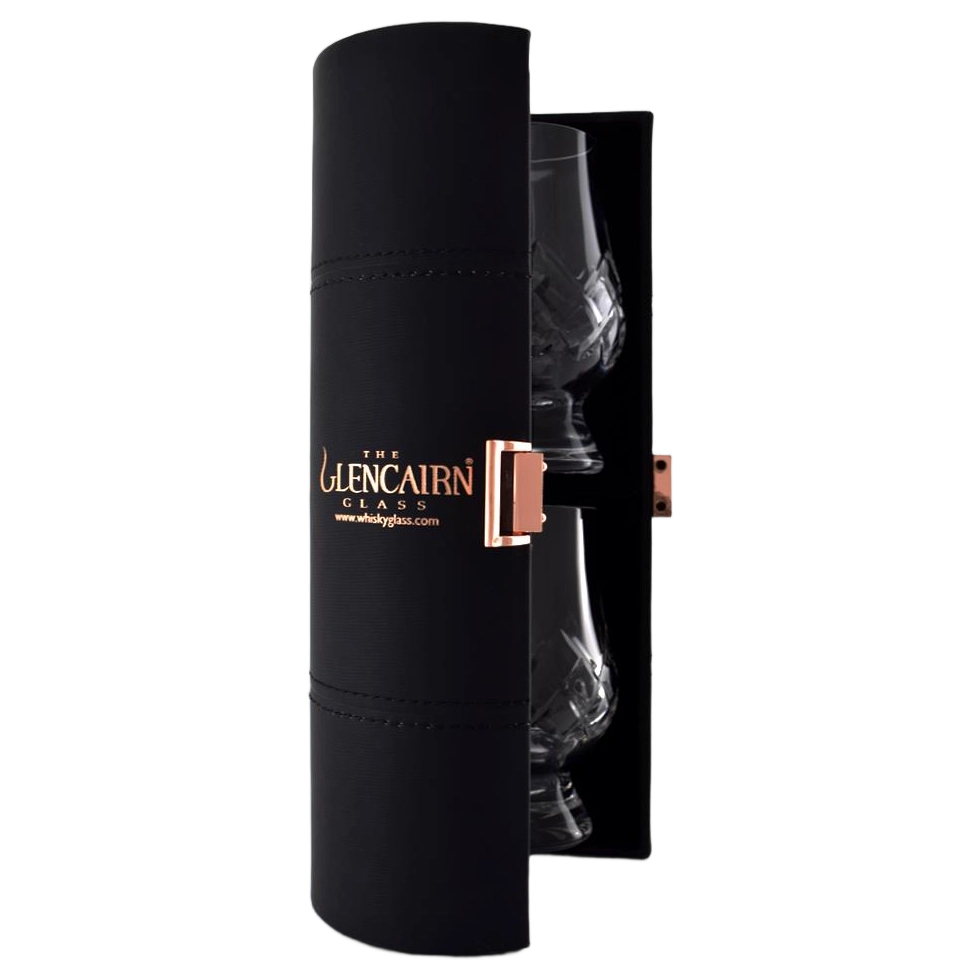Glencairn Cut Crystal 'Tartan' (qty2 in Travel Case)