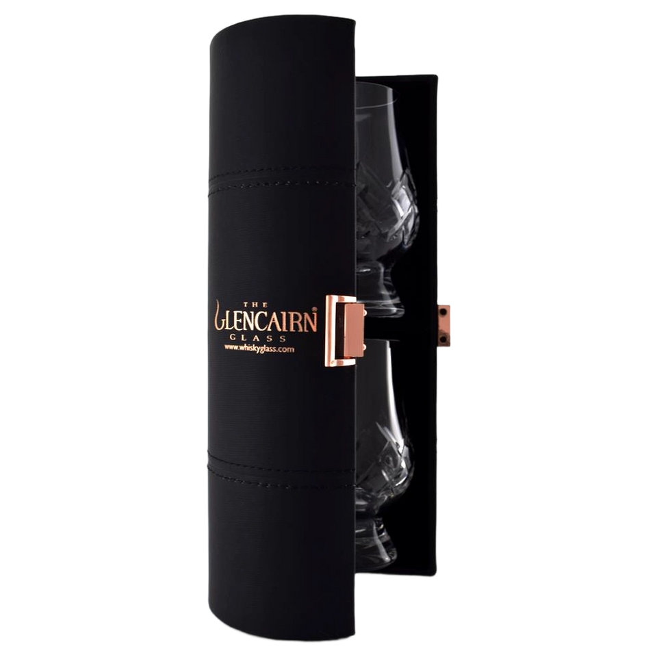 Glencairn Cut Crystal 'Tartan' (qty2 in Travel Case)