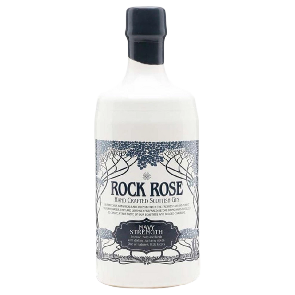 A bottle of Rock Rose Navy Strength Gin 57% 700ml