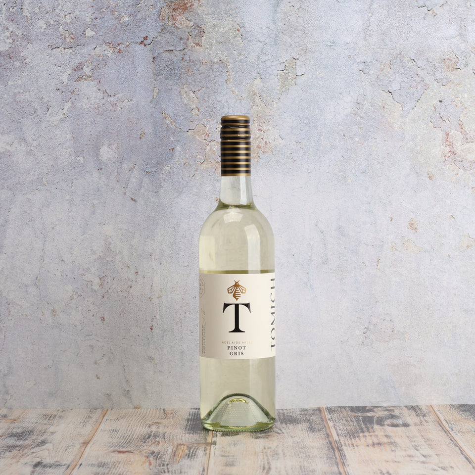 A bottle of Tomich Woodside Vineyard Pinot Gris 2026 (Best In Collective  Finalist) 750ml White Wine