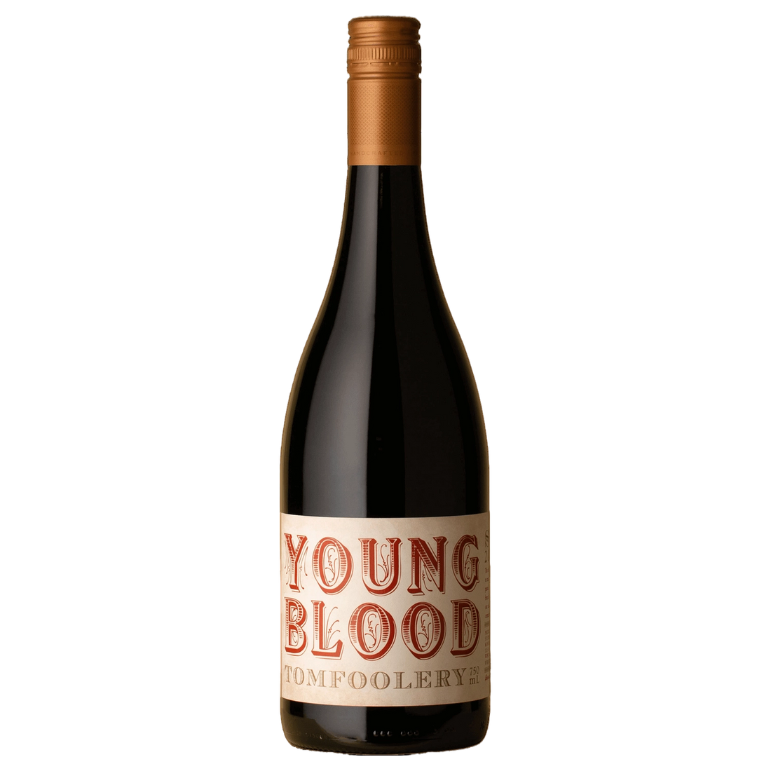 A bottle of Tomfoolery Young Blood Shiraz 2025 750ml Red Wine