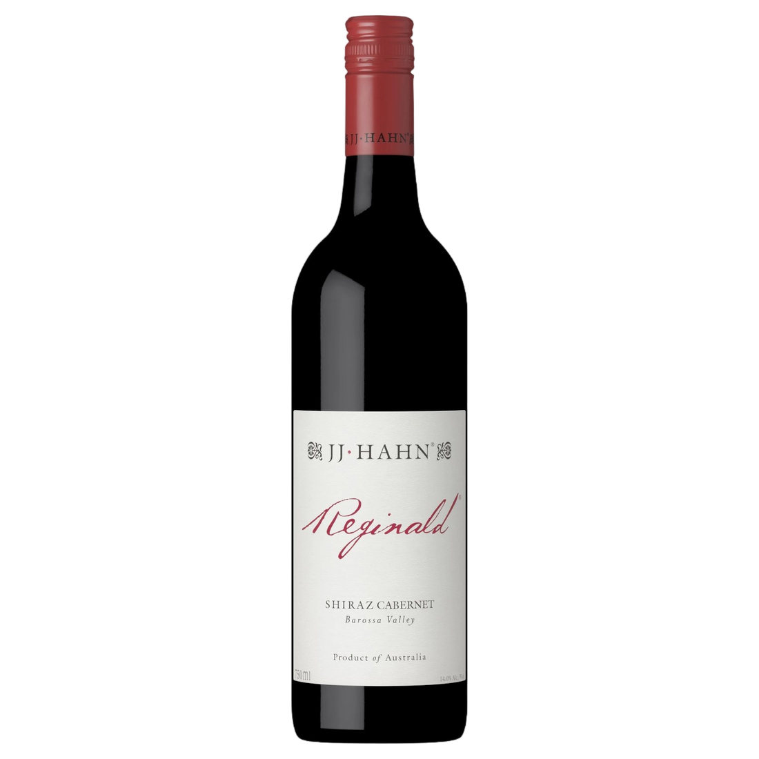 A bottle of JJ Hahn Reginald Shiraz Cabernet 2024 750ml Red Wine