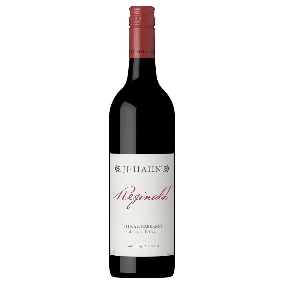 A bottle of JJ Hahn Reginald Shiraz Cabernet 2024 750ml Red Wine