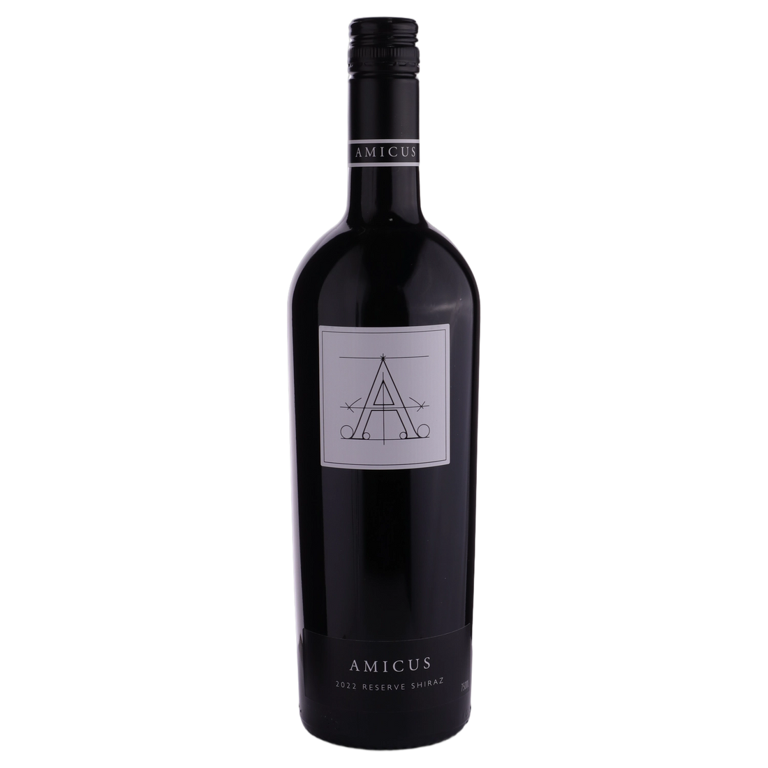 A bottle of Amicus Reserve Shiraz 2022 750ml Red Wine