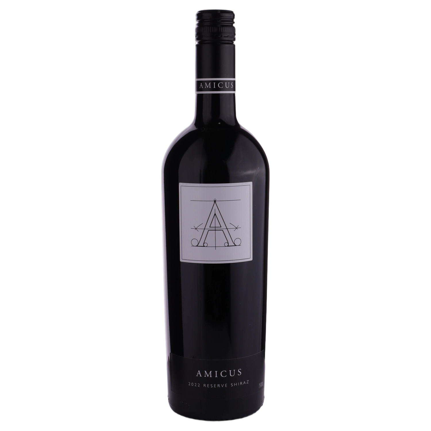 A bottle of Amicus Reserve Shiraz 2022 750ml Red Wine