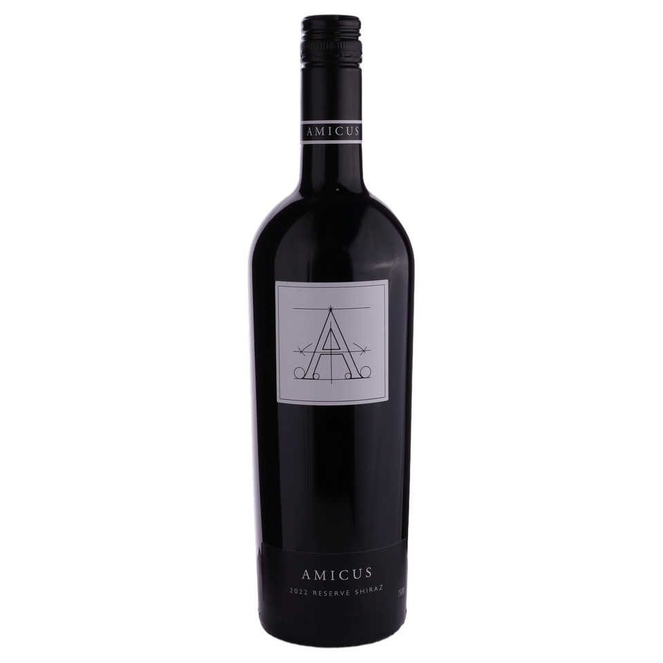 A bottle of Amicus Reserve Shiraz 2022 750ml Red Wine